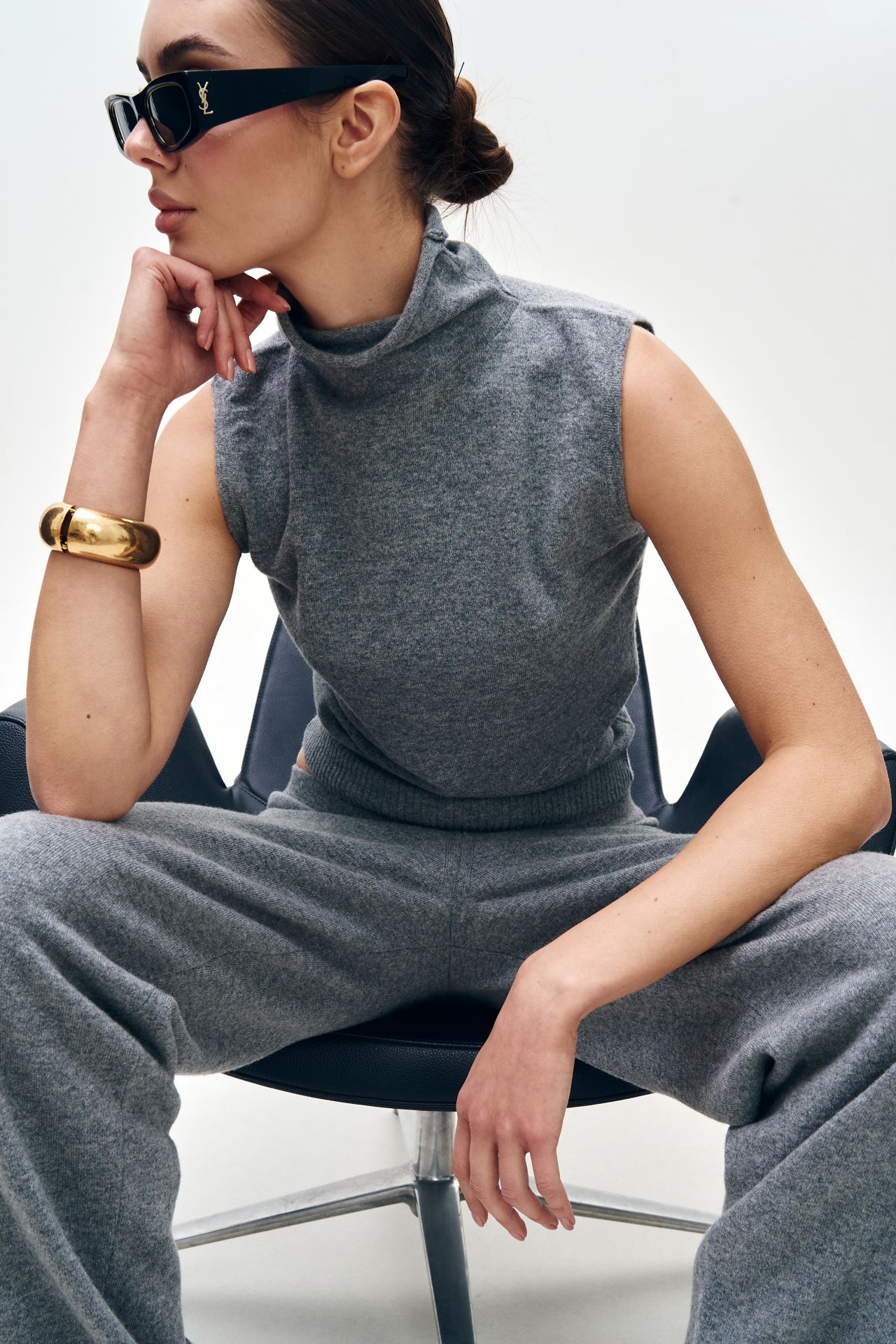 Гольф кашемір сірий