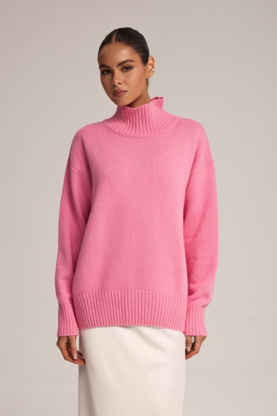 Светр вовна рожевий