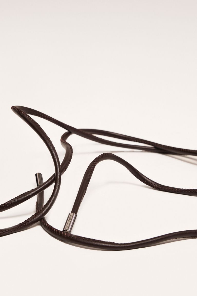 Пояс шнурок коричневий