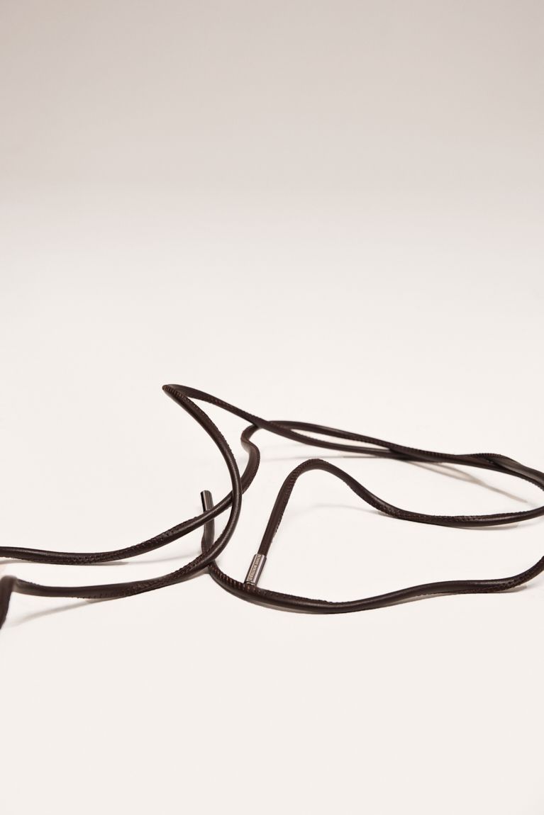 Пояс шнурок коричневий