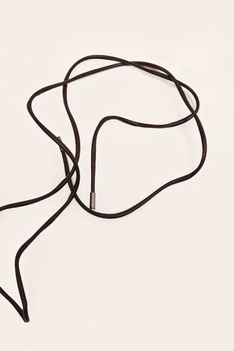 Пояс шнурок коричневий