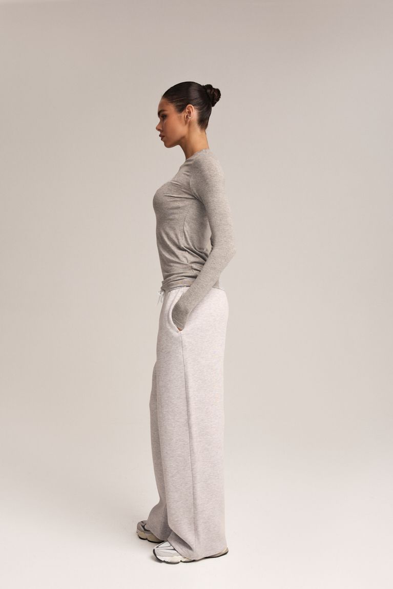 Лонгслів сірий меланж