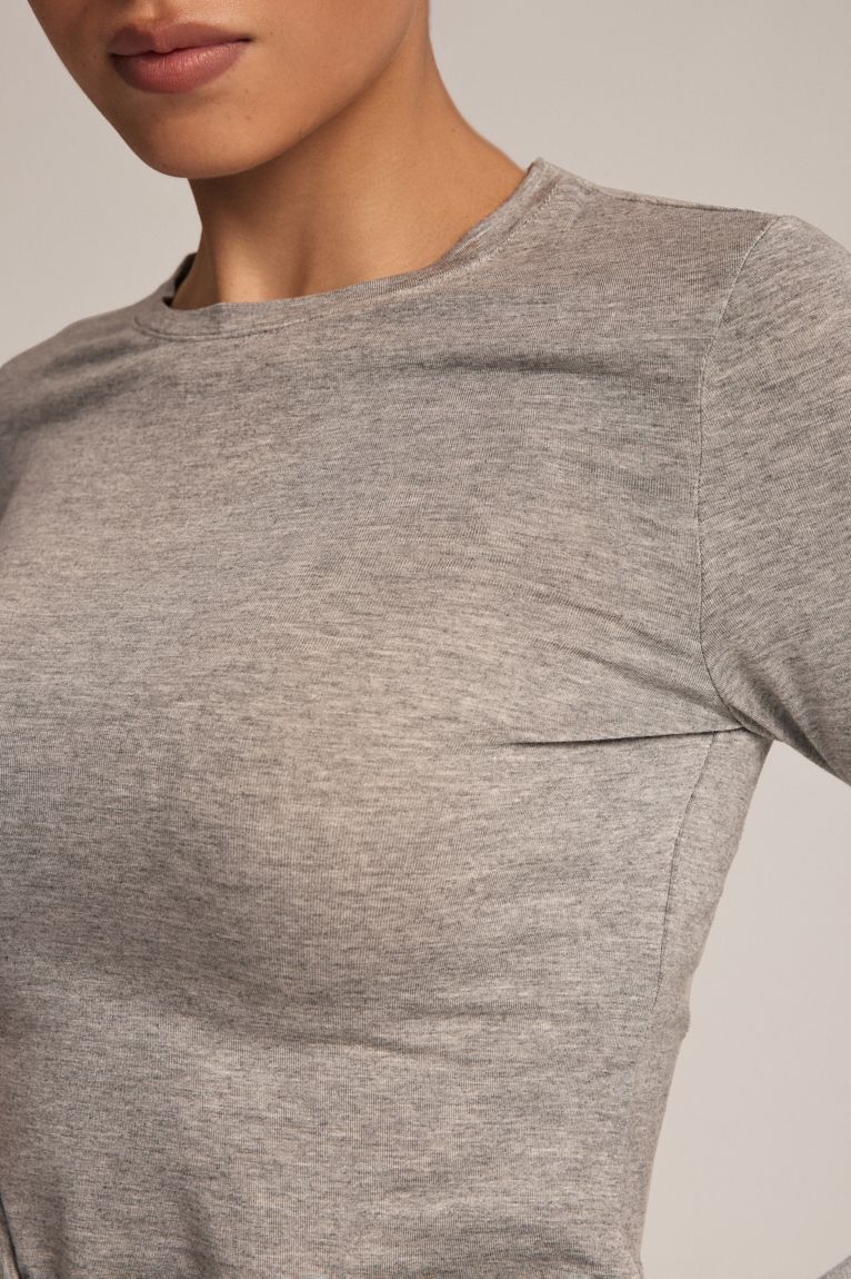 Лонгслів сірий меланж