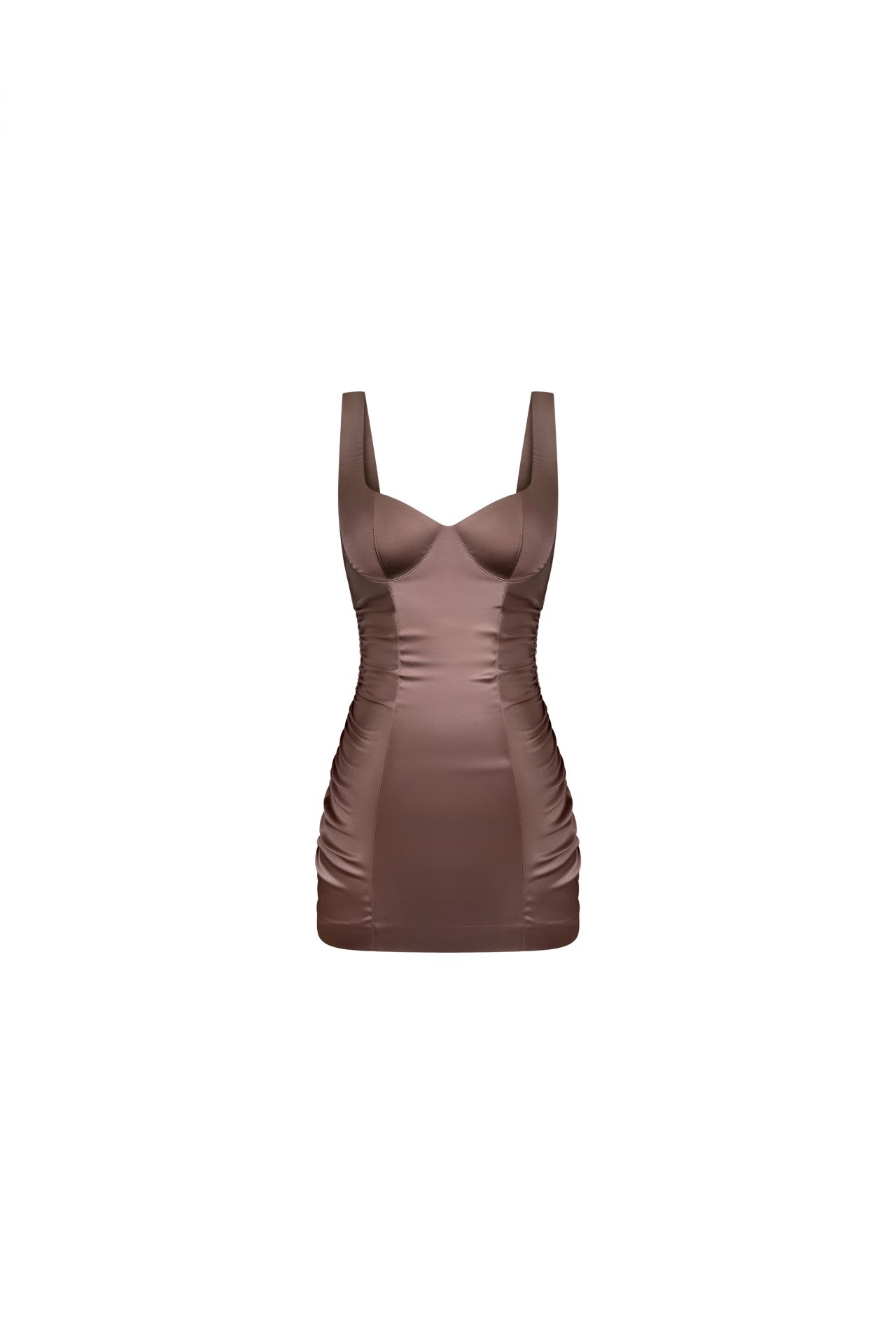 Сукня атлас з чашками шоколад