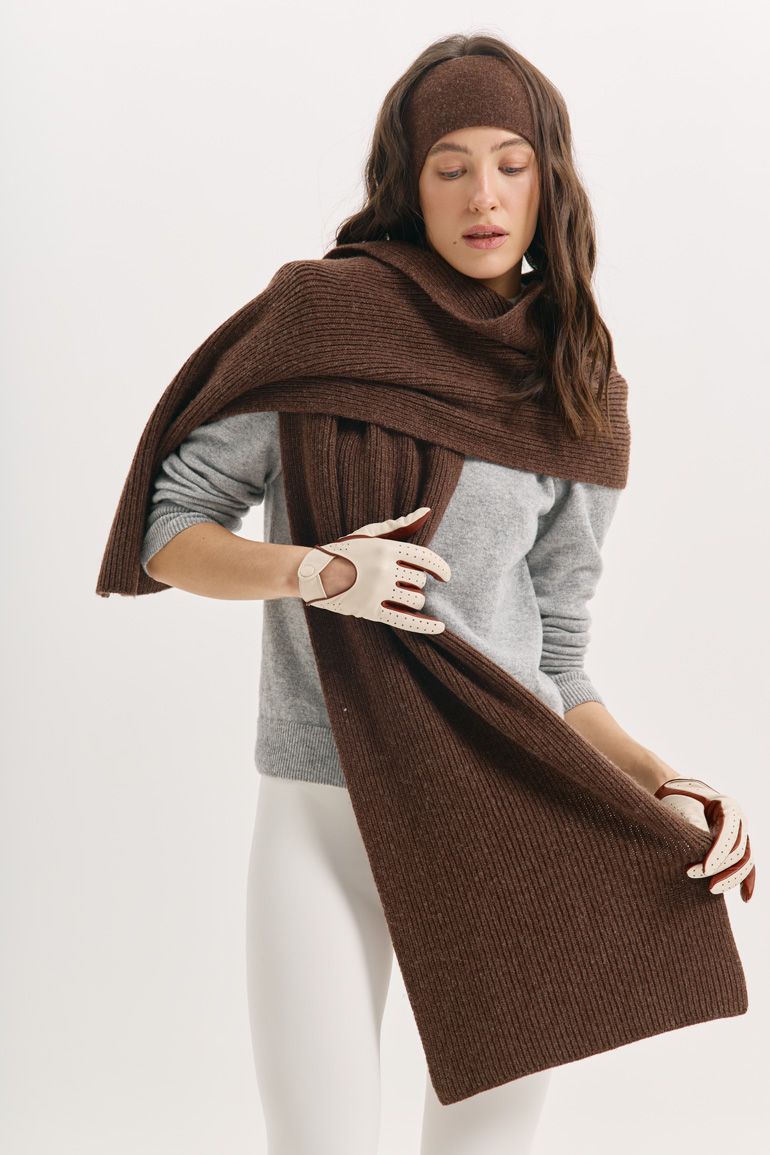 Шарф вовна шоколад