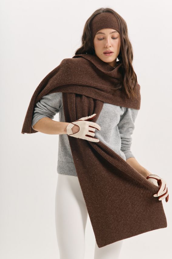 Шарф вовна шоколад