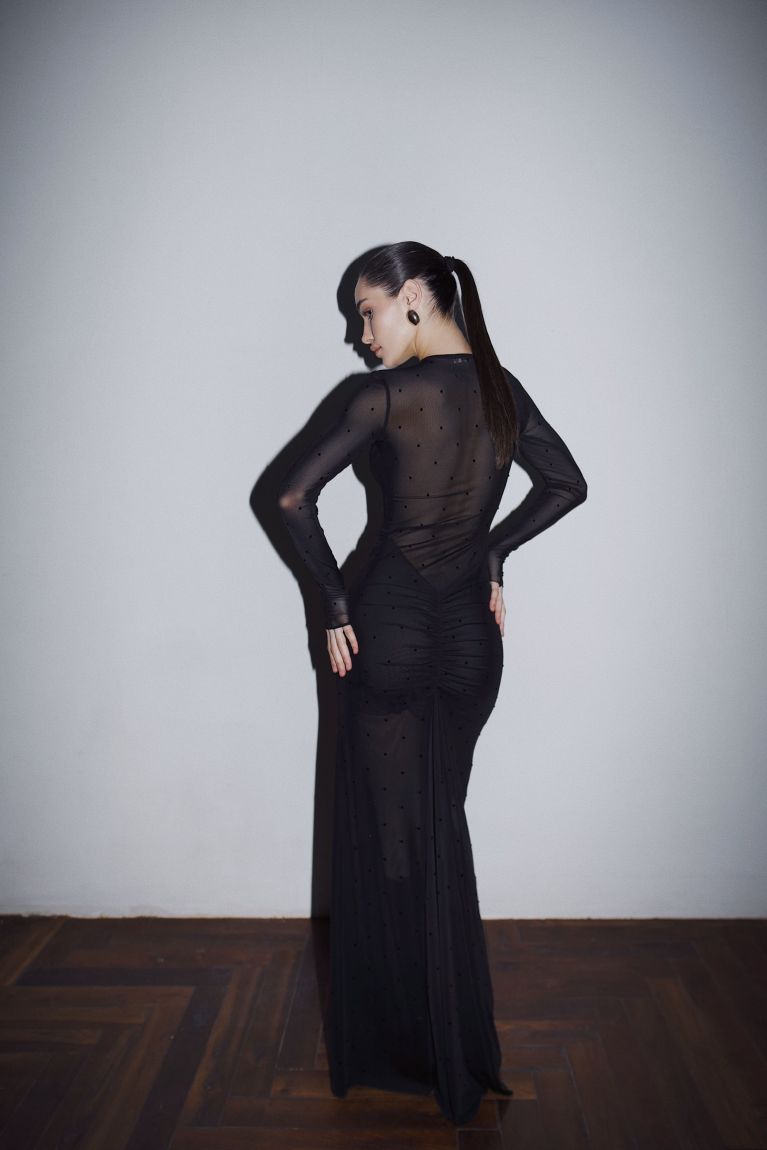 Сукня сітка Shine чорна