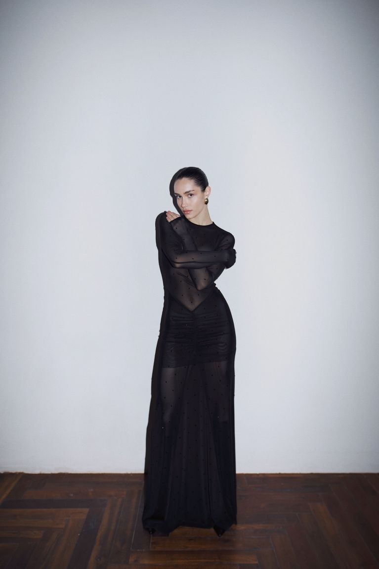 Сукня сітка Shine чорна