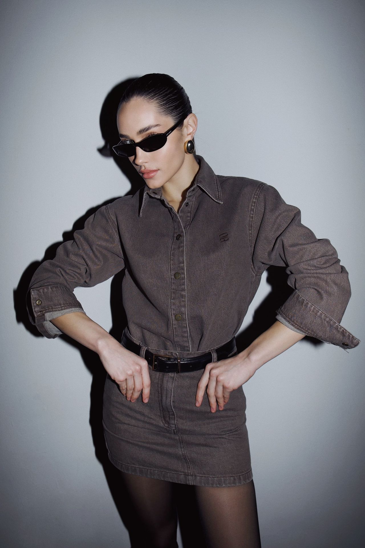 Сорочка Avril коричнева