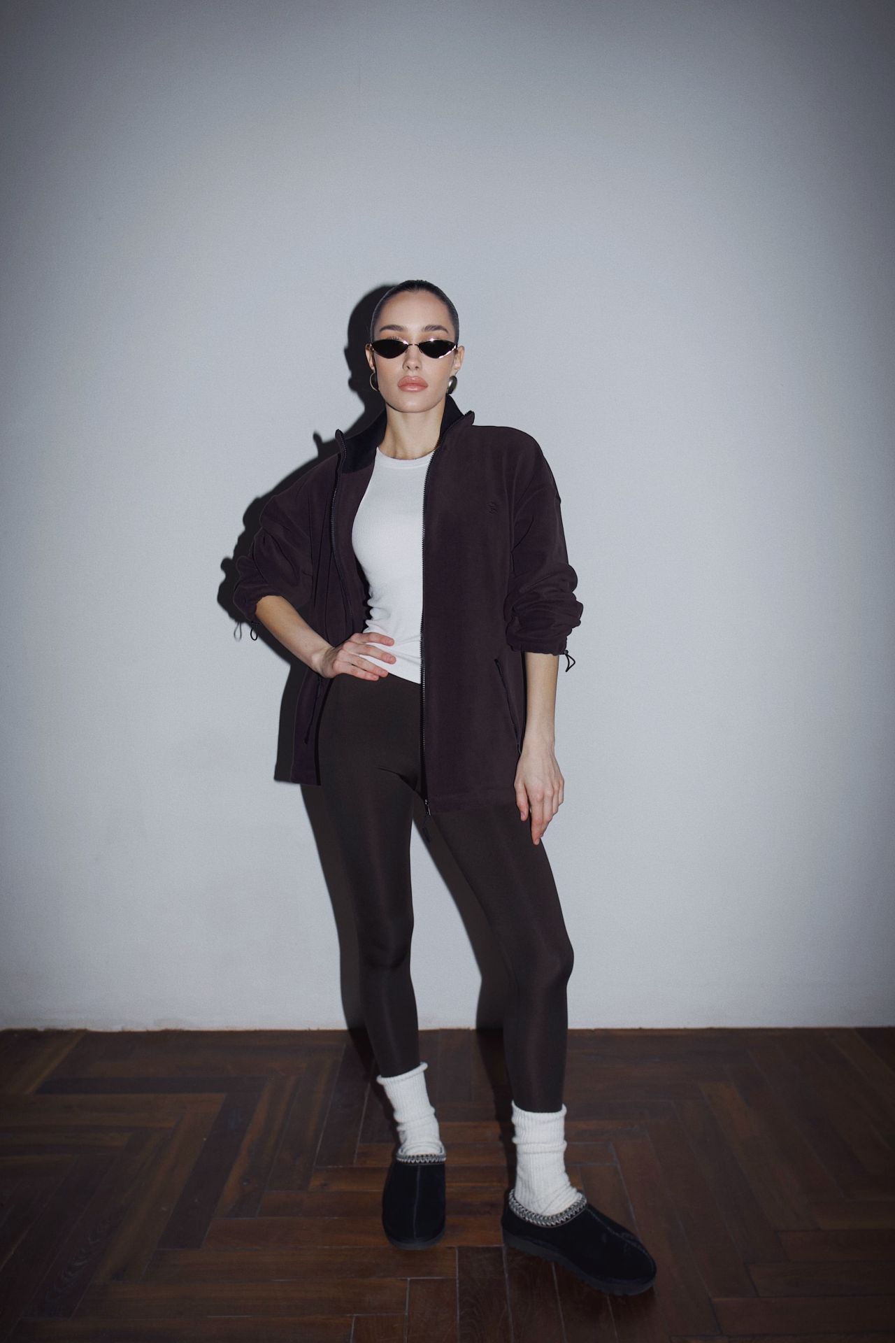 Кофта double zip фліс шоколад