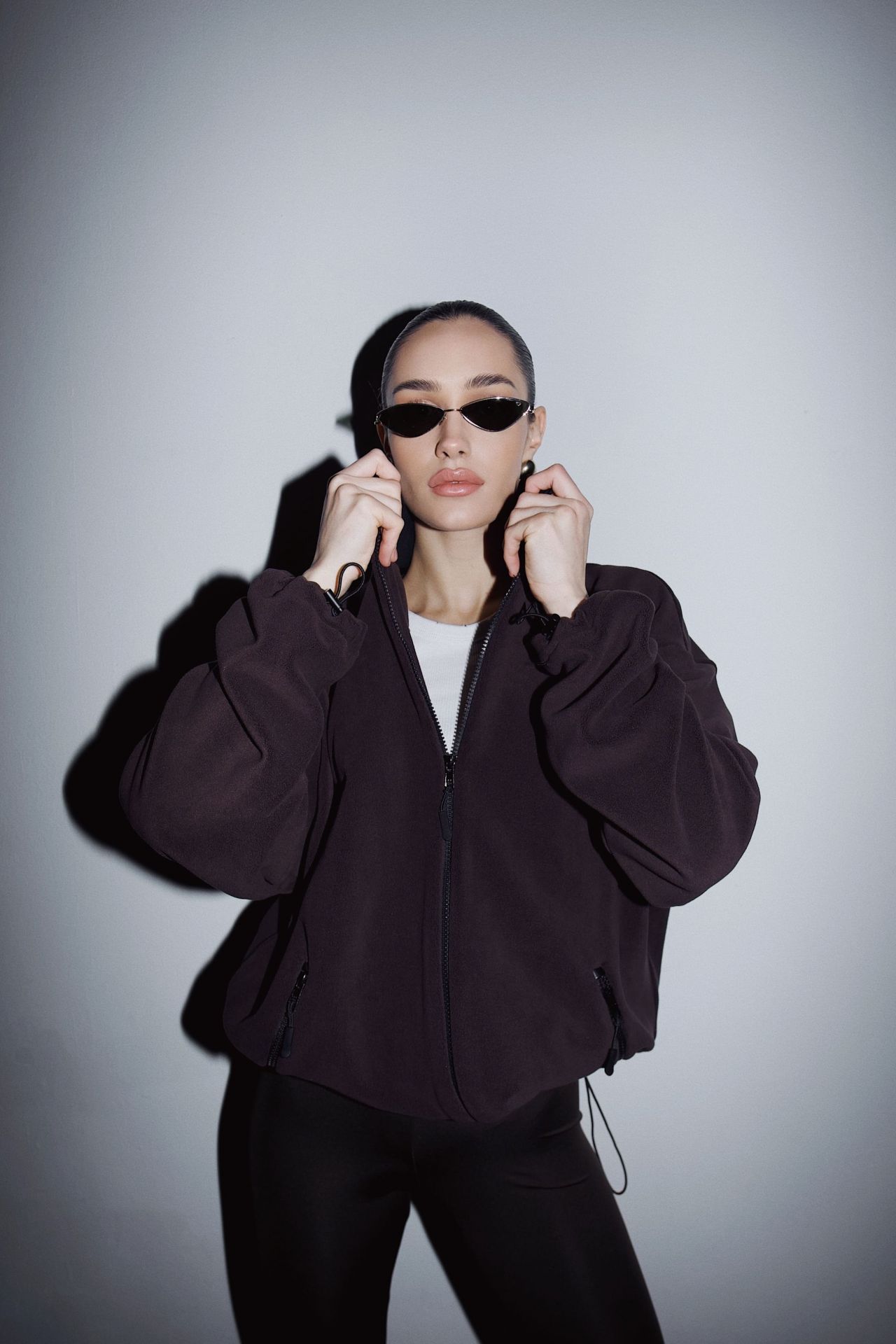 Кофта double zip фліс шоколад