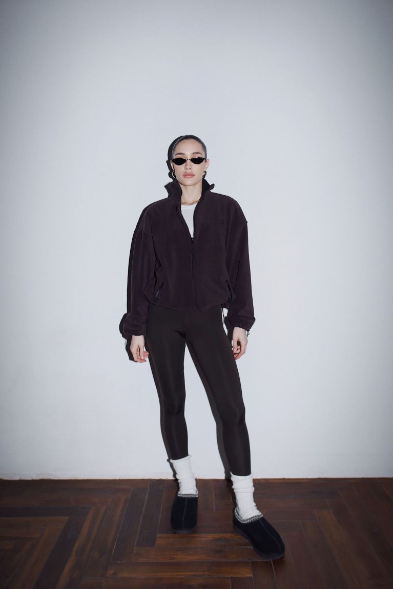 Кофта double zip фліс шоколад