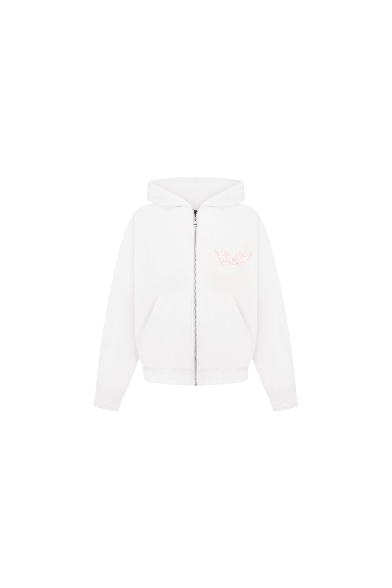 Худі zip Angel молочний