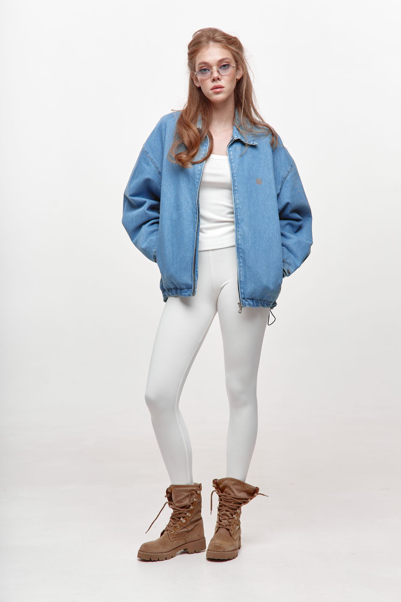 Бомбер джинс блакитний