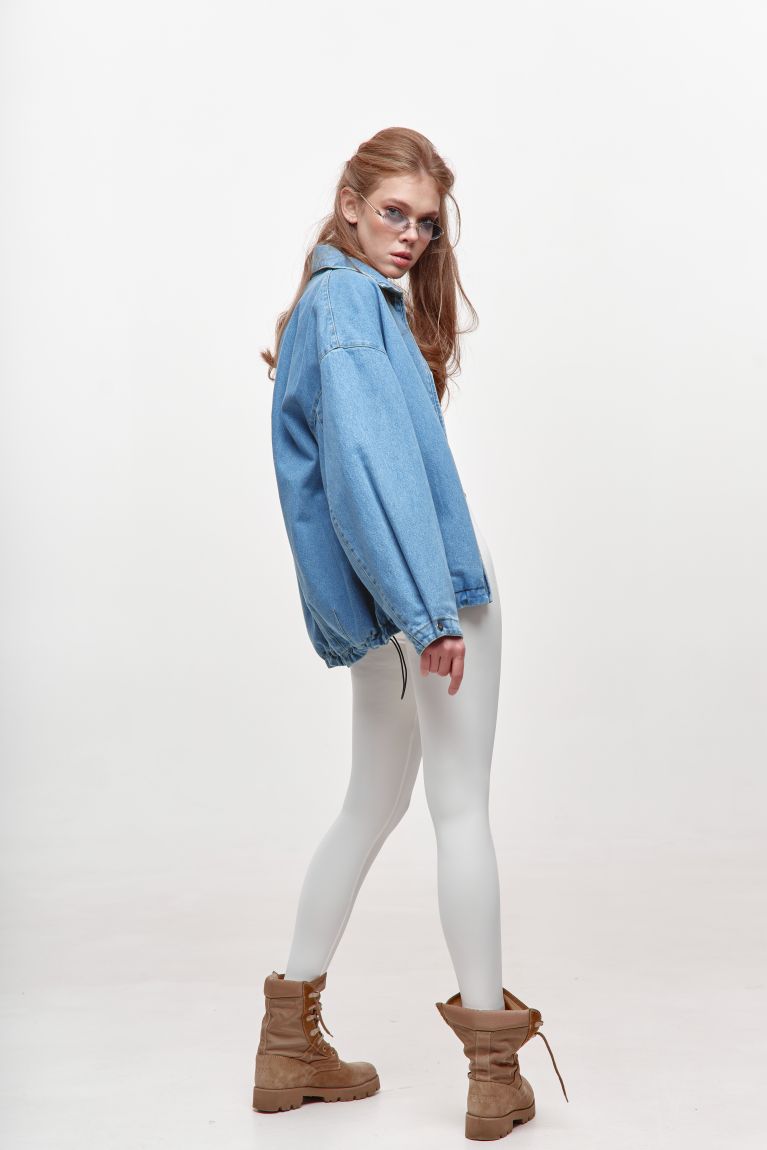 Бомбер джинс блакитний