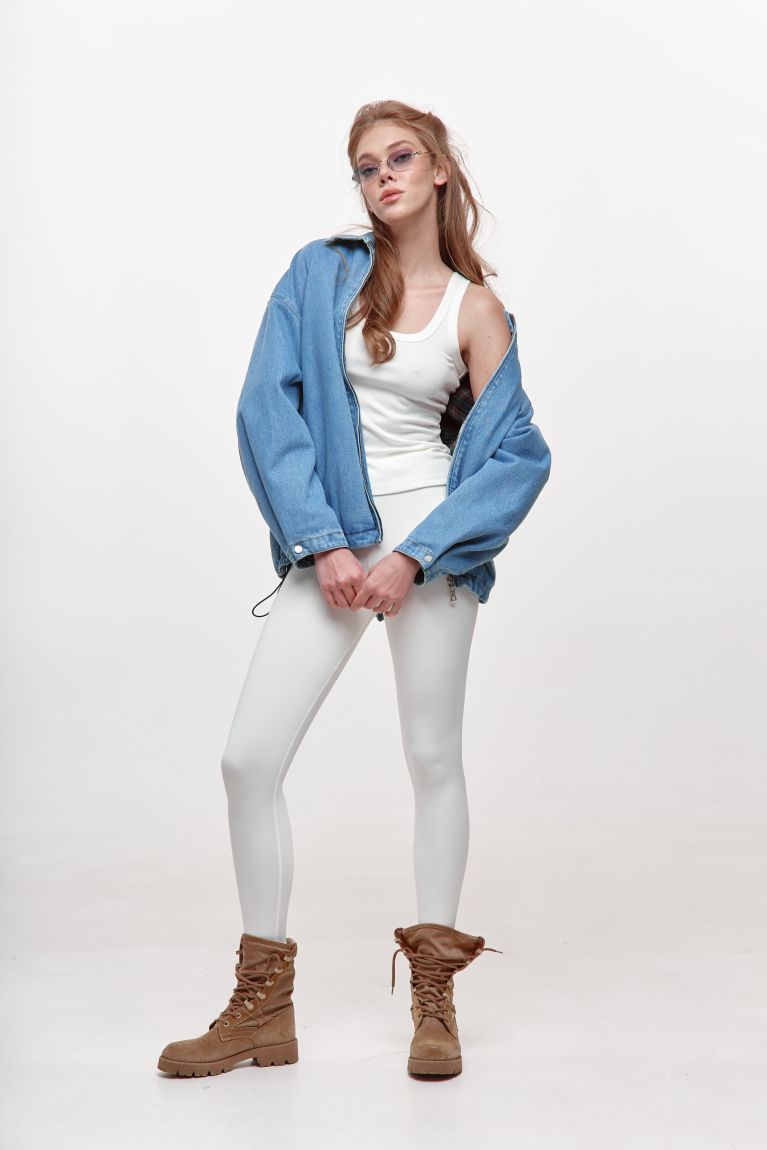 Бомбер джинс блакитний