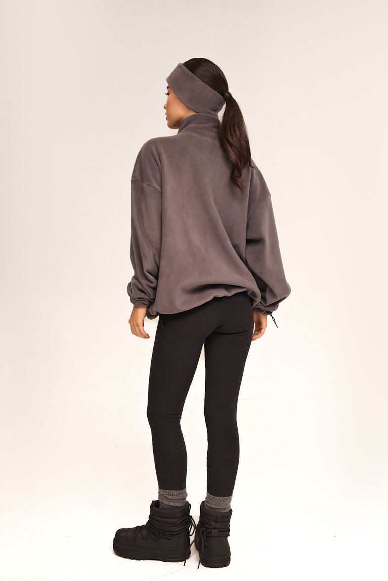 Кофта double zip фліс сіра