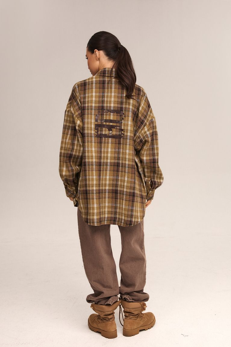 Сорочка байка на кнопках хакі