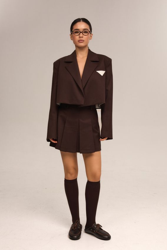 Жакет short шоколад