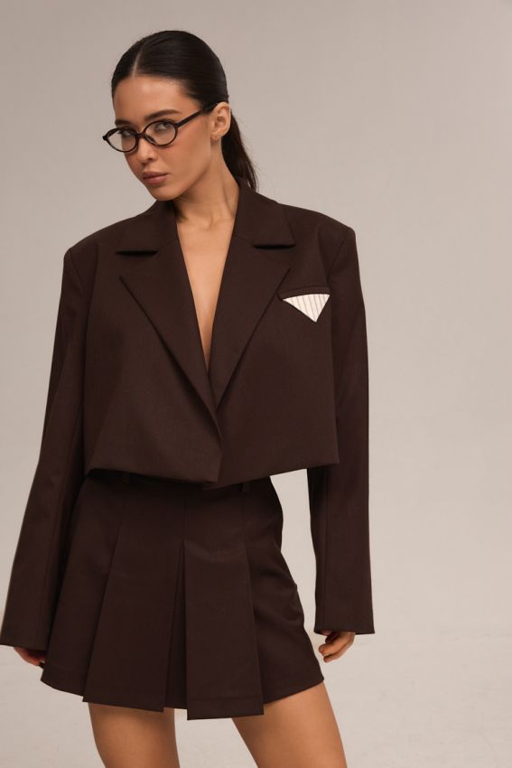 Жакет short шоколад