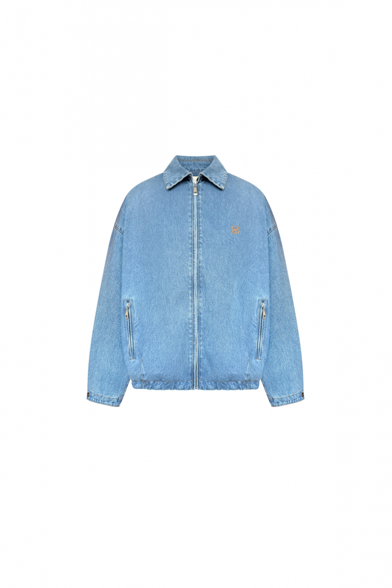 Бомбер джинс блакитний