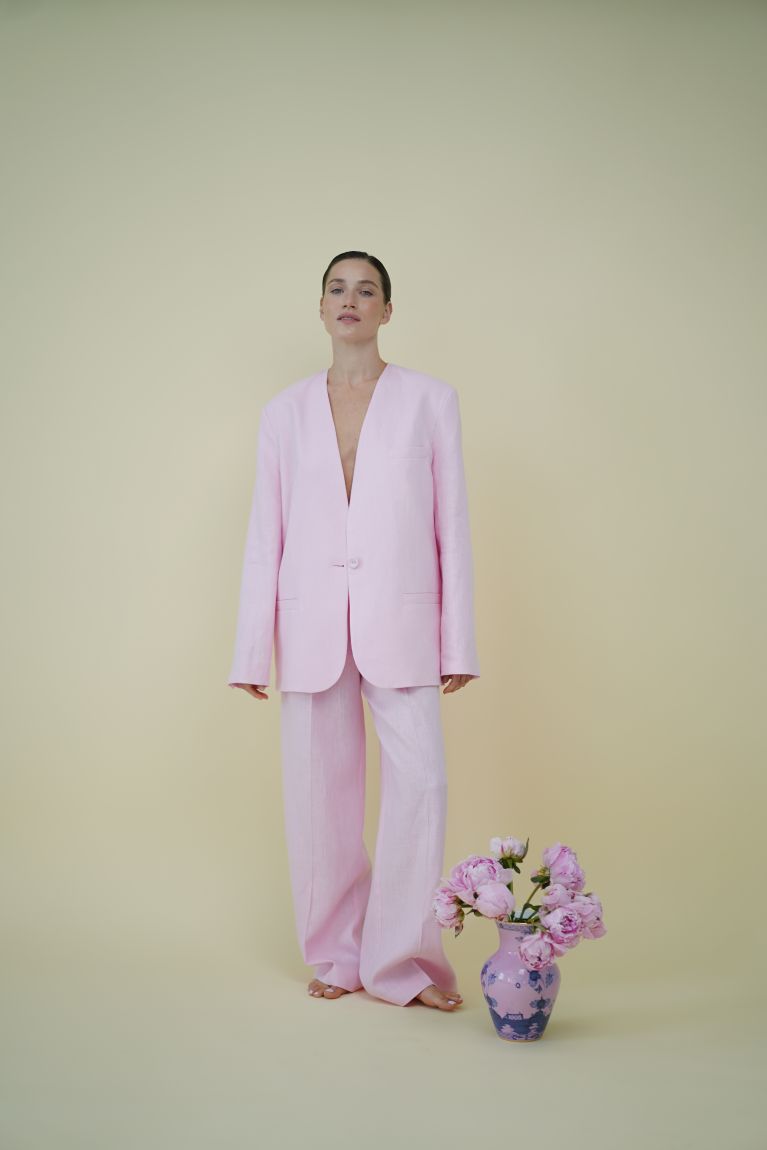 Костюм Кіото льон рожевий