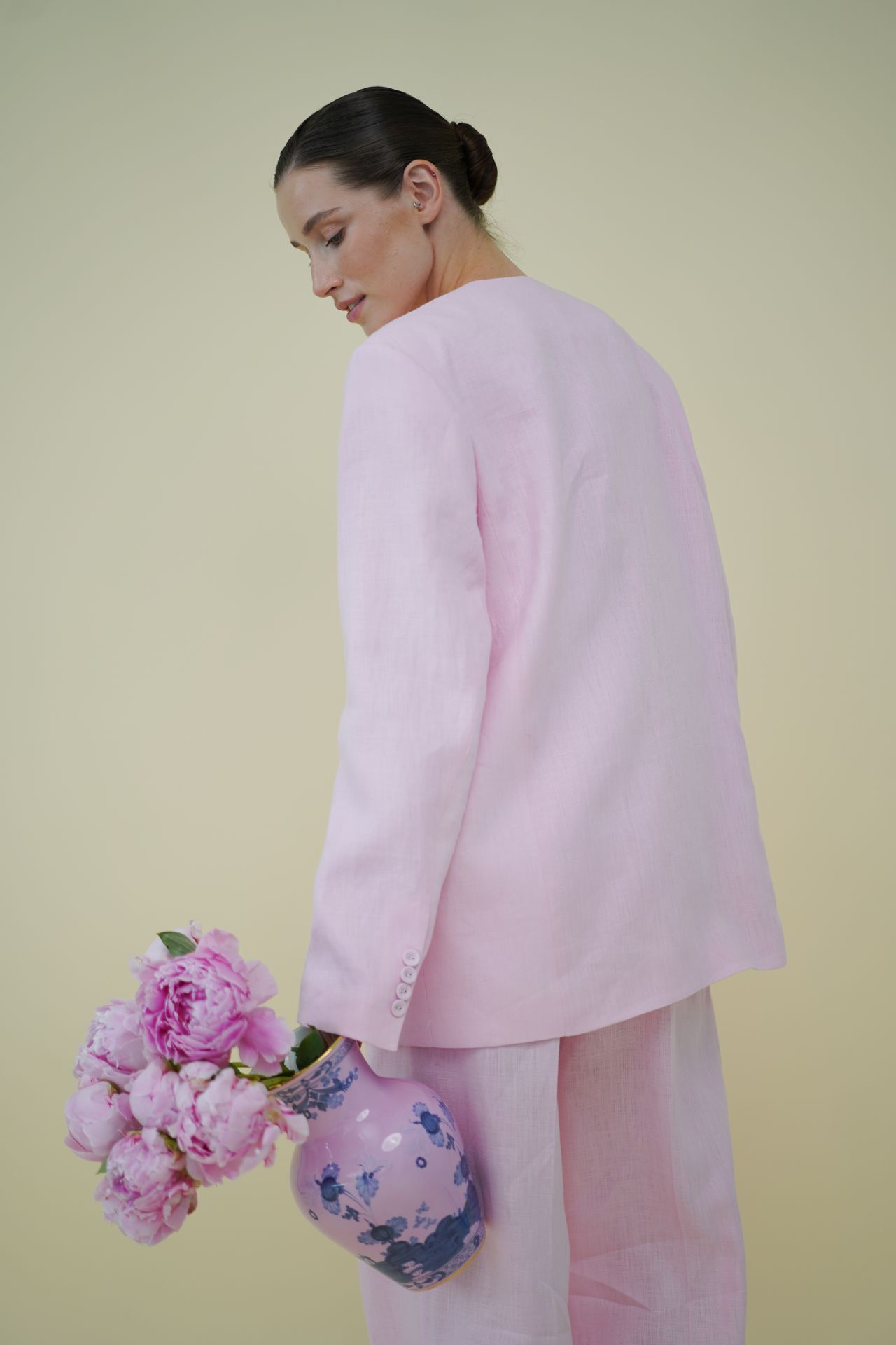 Костюм Кіото льон рожевий