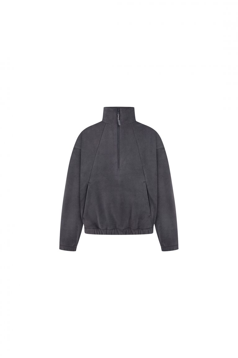 Кофта double фліс на гумці сіра