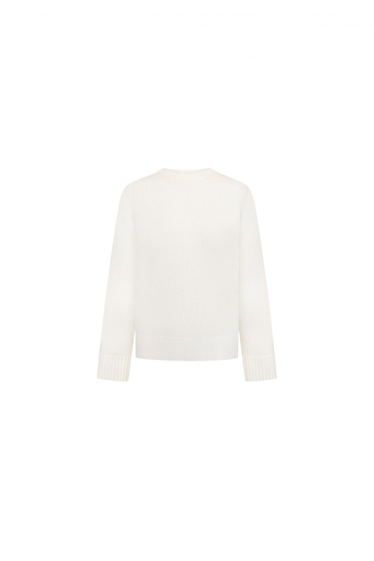 Лонгслів вовна молочний