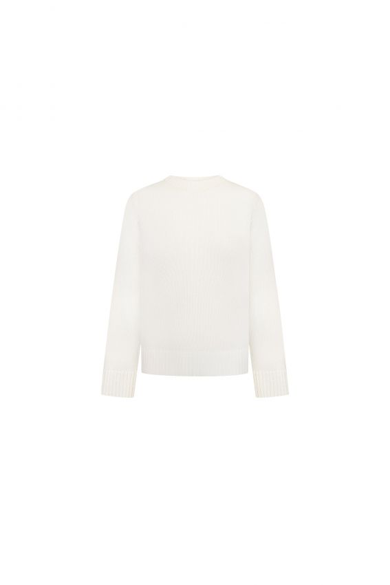 Лонгслів вовна молочний