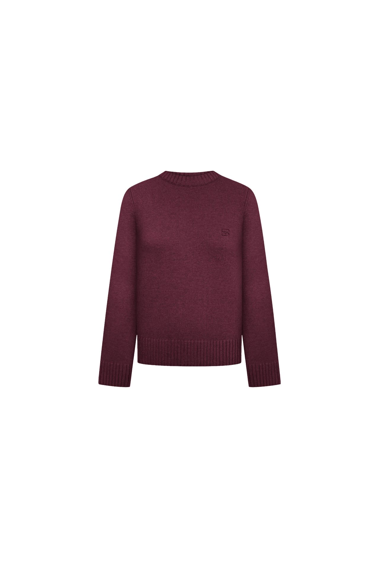 Лонгслів вовна бордо