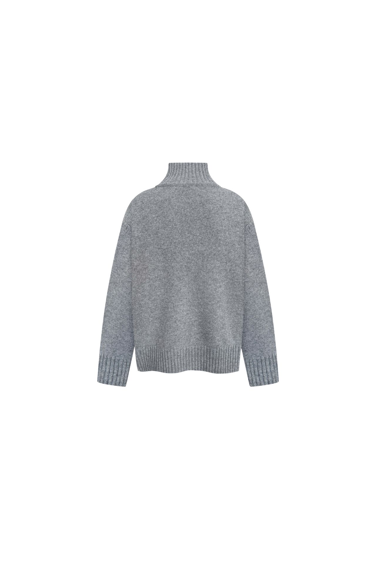 Кофта вовна на блискавці сіра