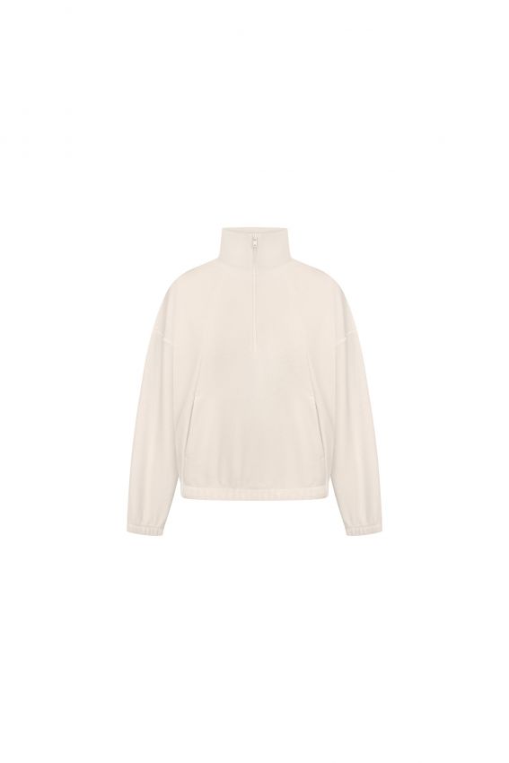 Кофта double фліс на гумці екрю