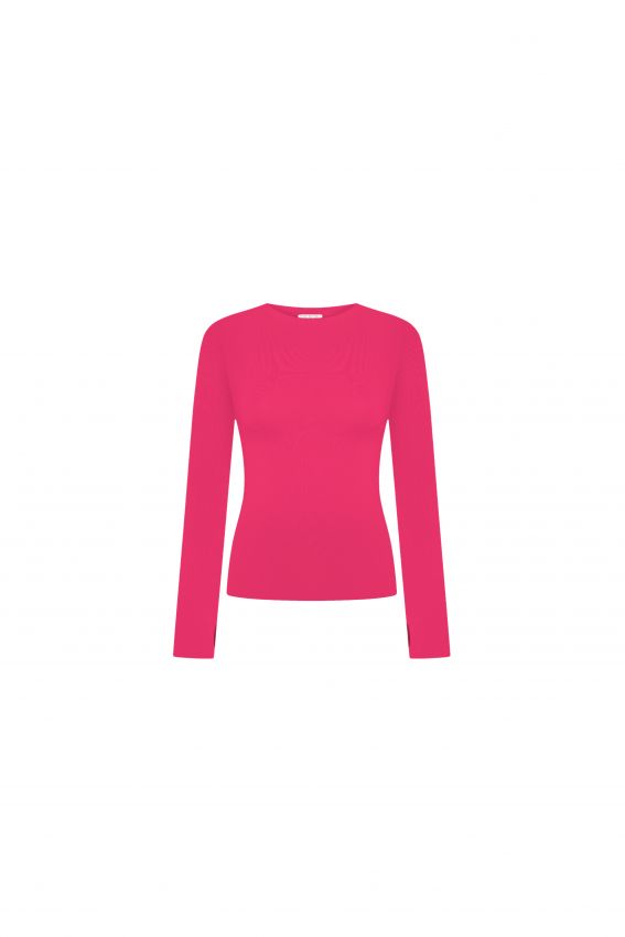 Лонгслів-рукавичка малина