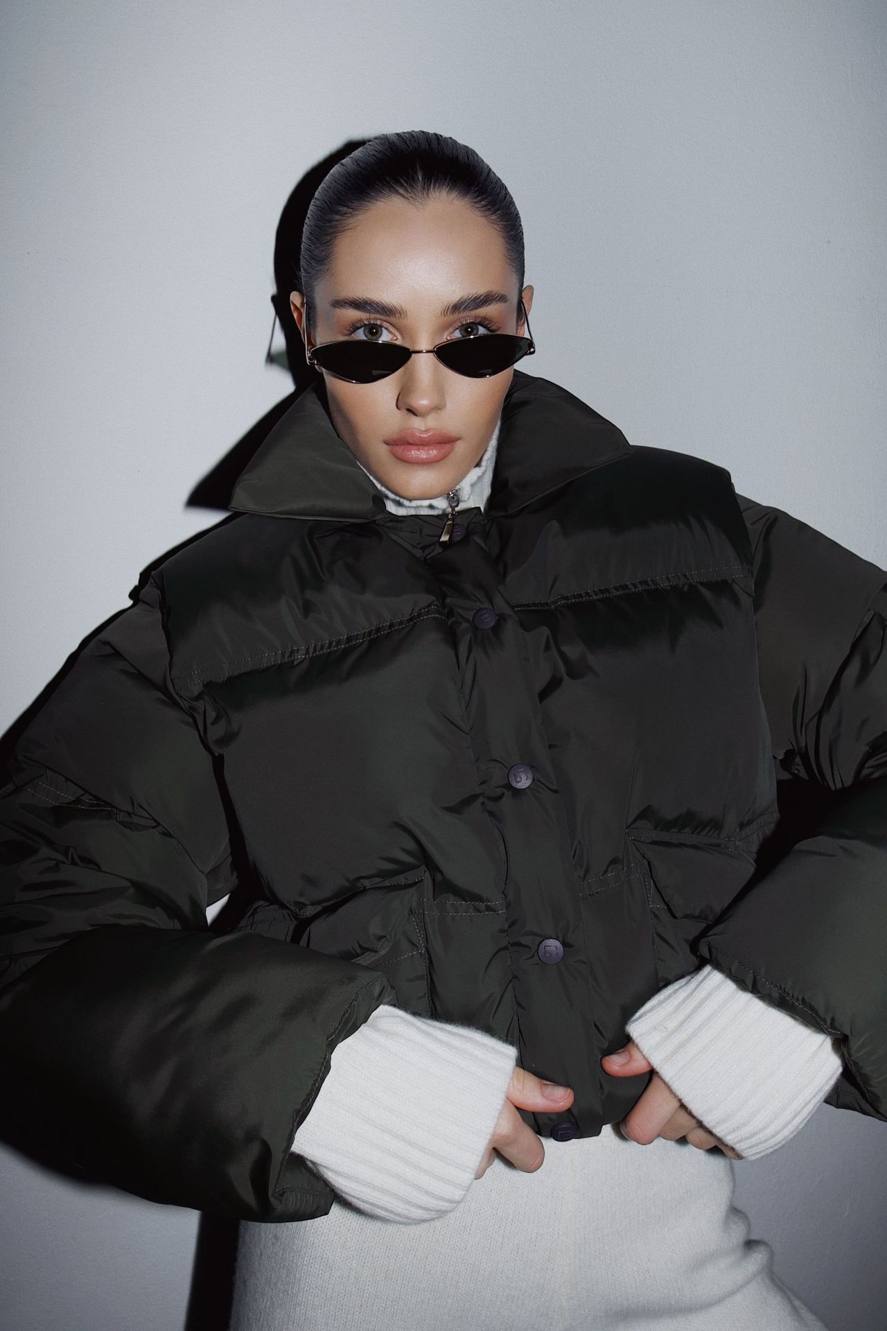 Куртка дута темний хакі