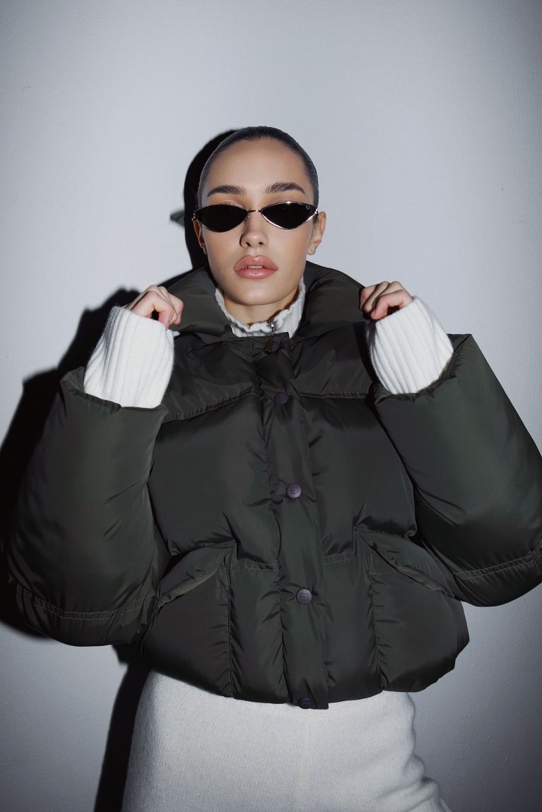 Куртка дута темний хакі