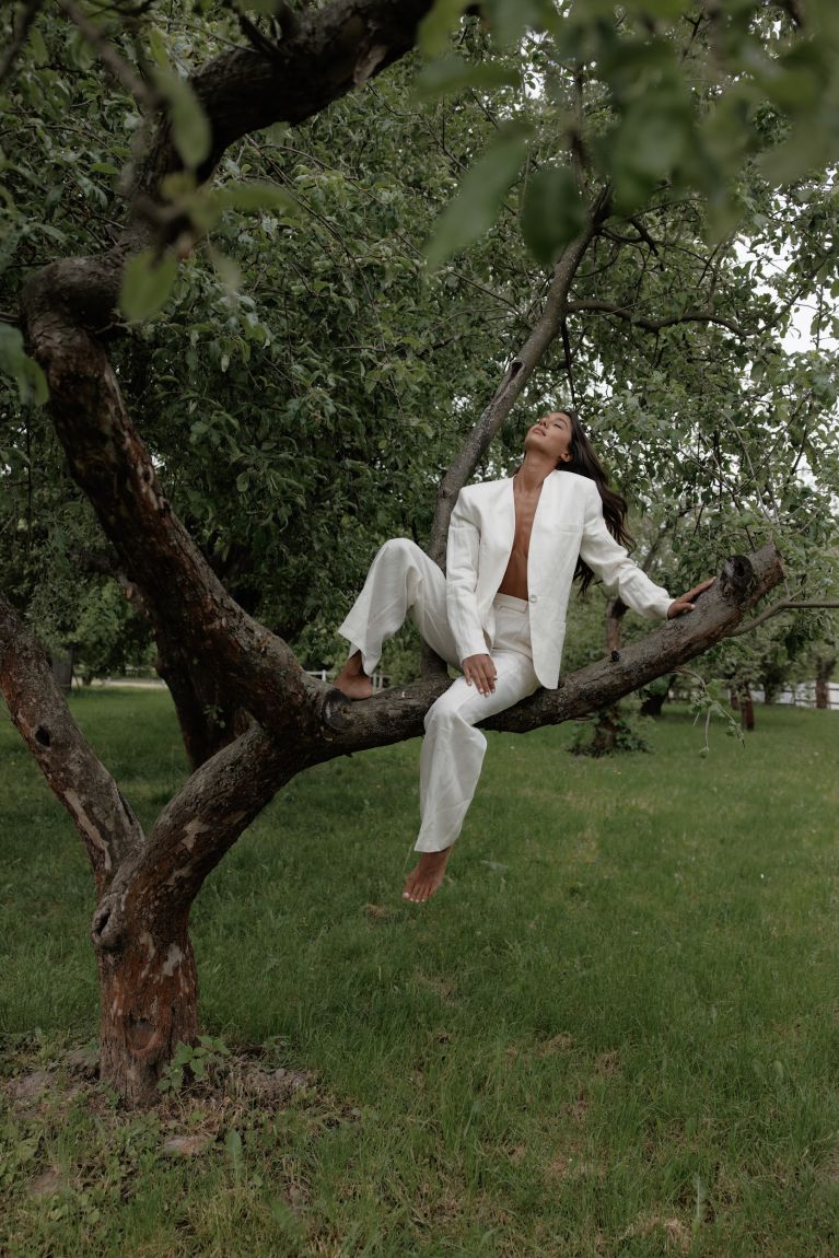 Костюм Кіото льон молочний