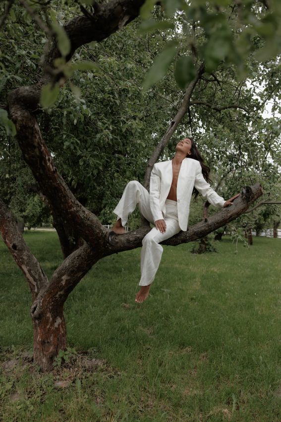 Костюм Кіото льон молочний