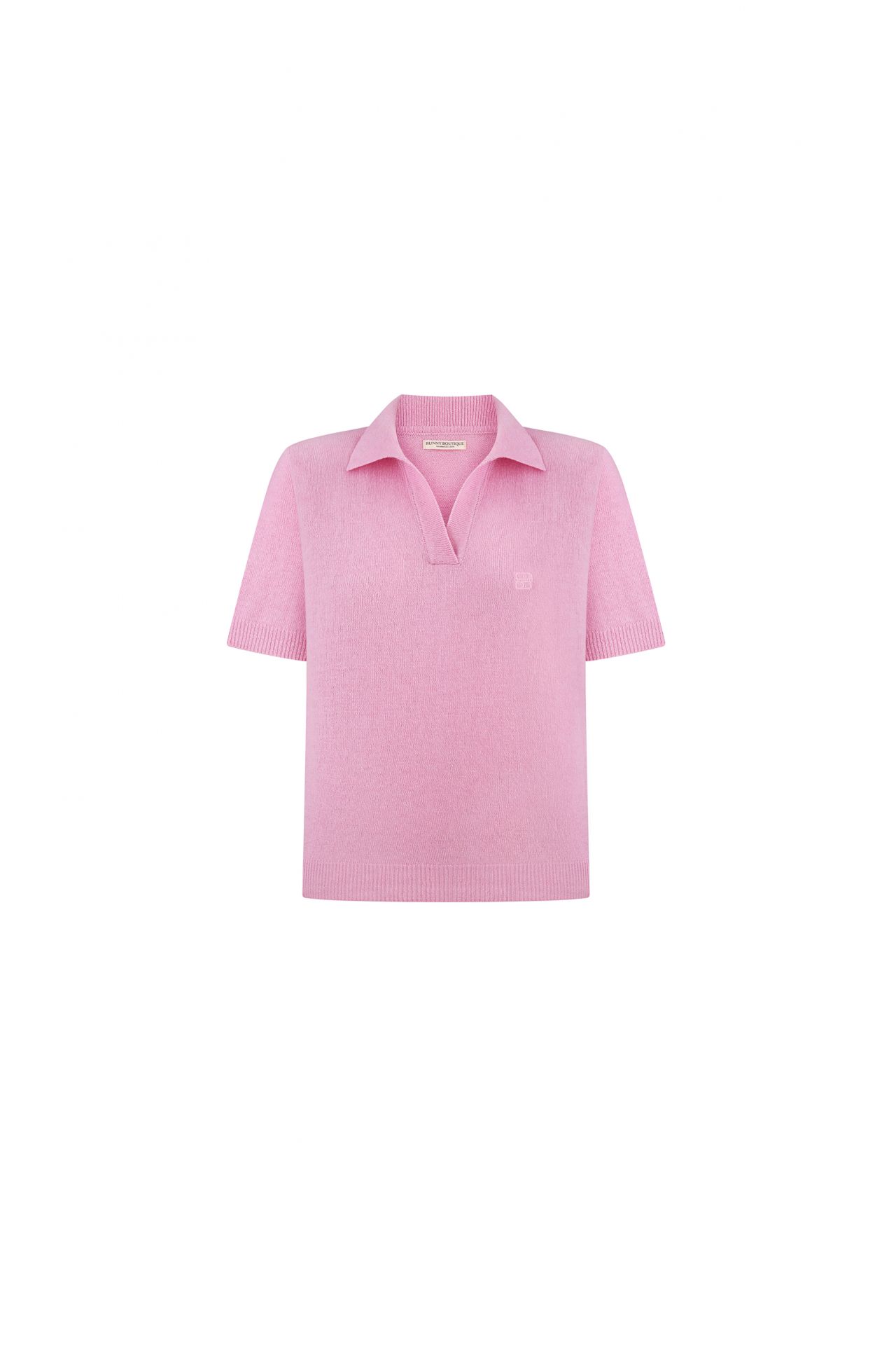 Футболка поло вовна рожева