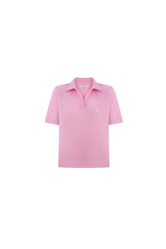 Футболка поло вовна рожева