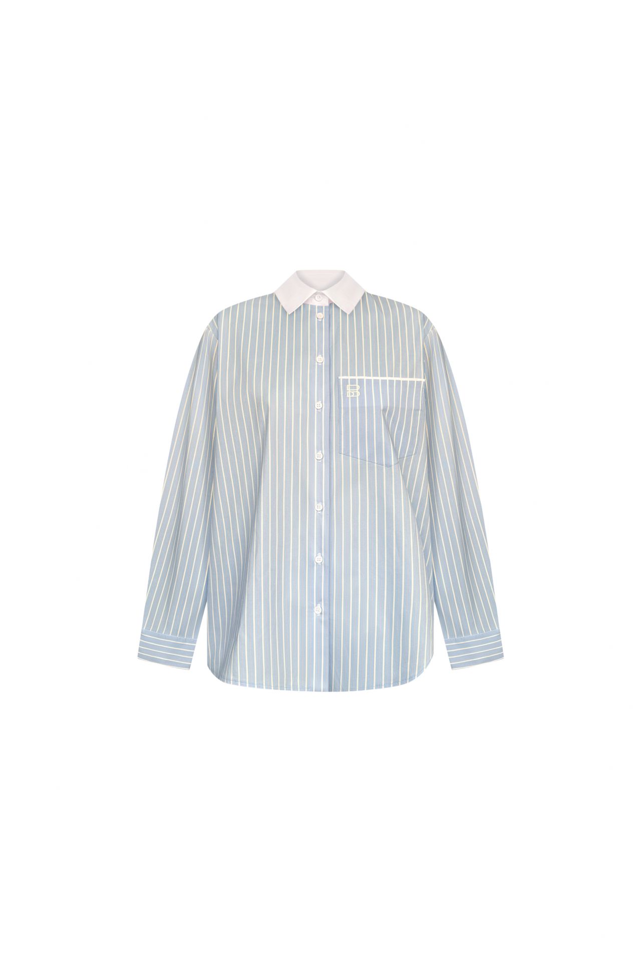 Сорочка з комірцем блакитна