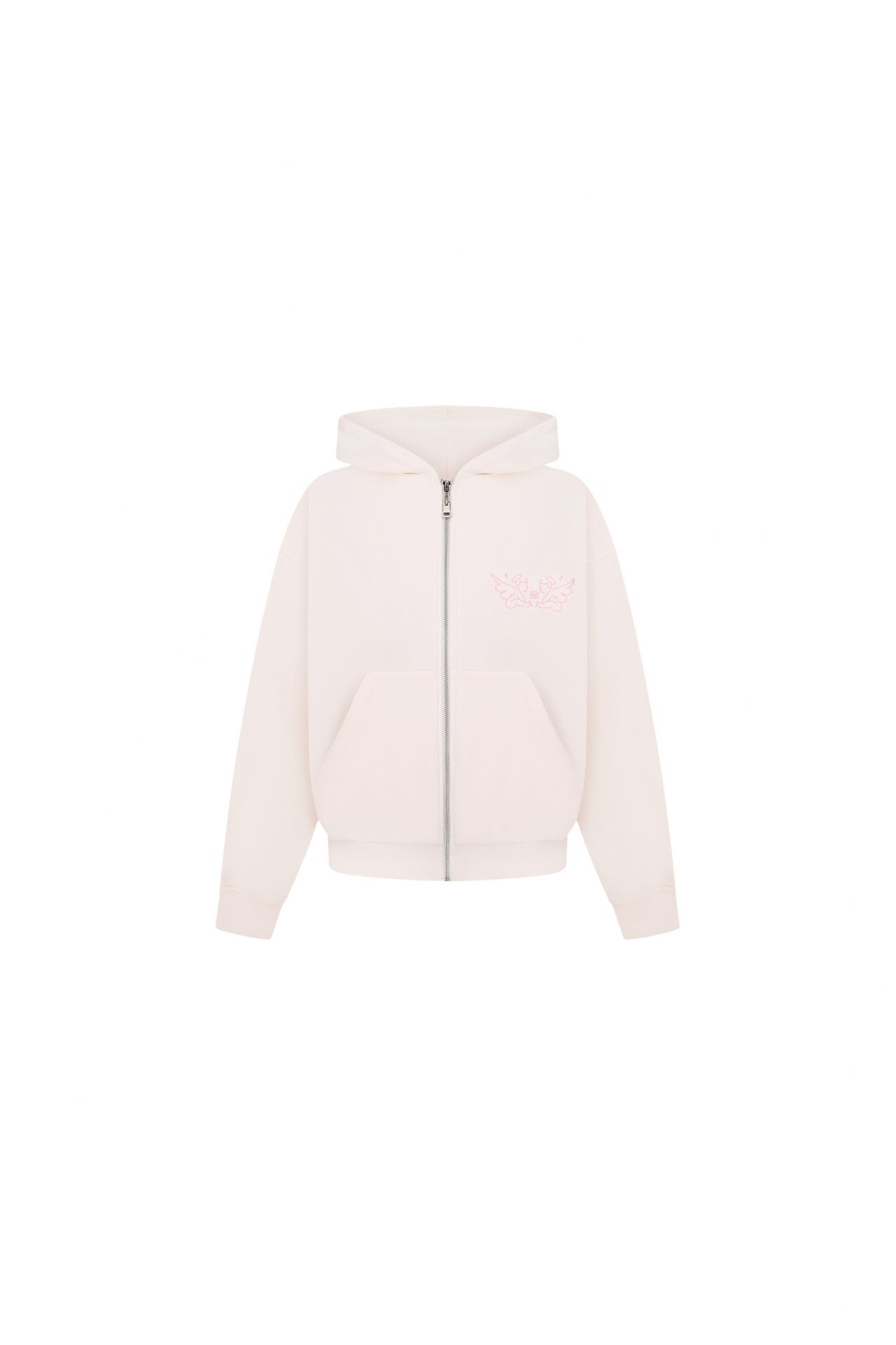 Худі zip Angel молочний