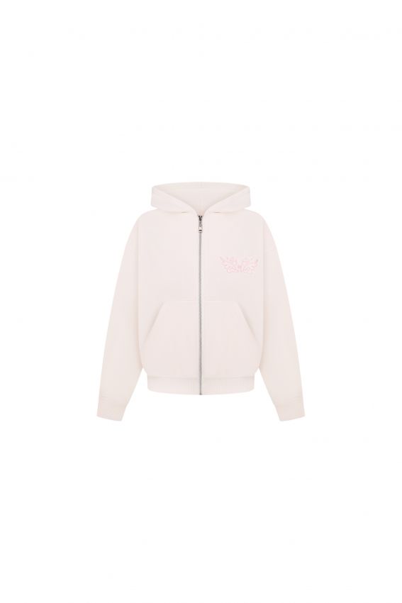 Худі zip Angel молочний