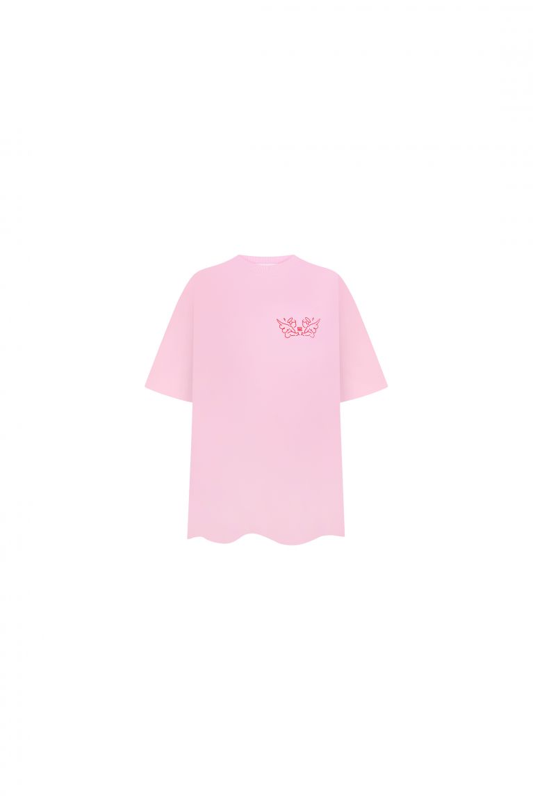 Футболка T-shirt UA рожева з принтом