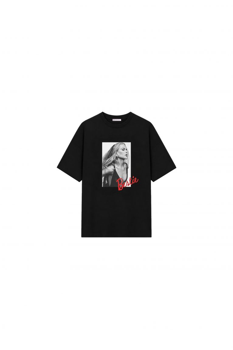 Футболка BESTIE чорна з принтом