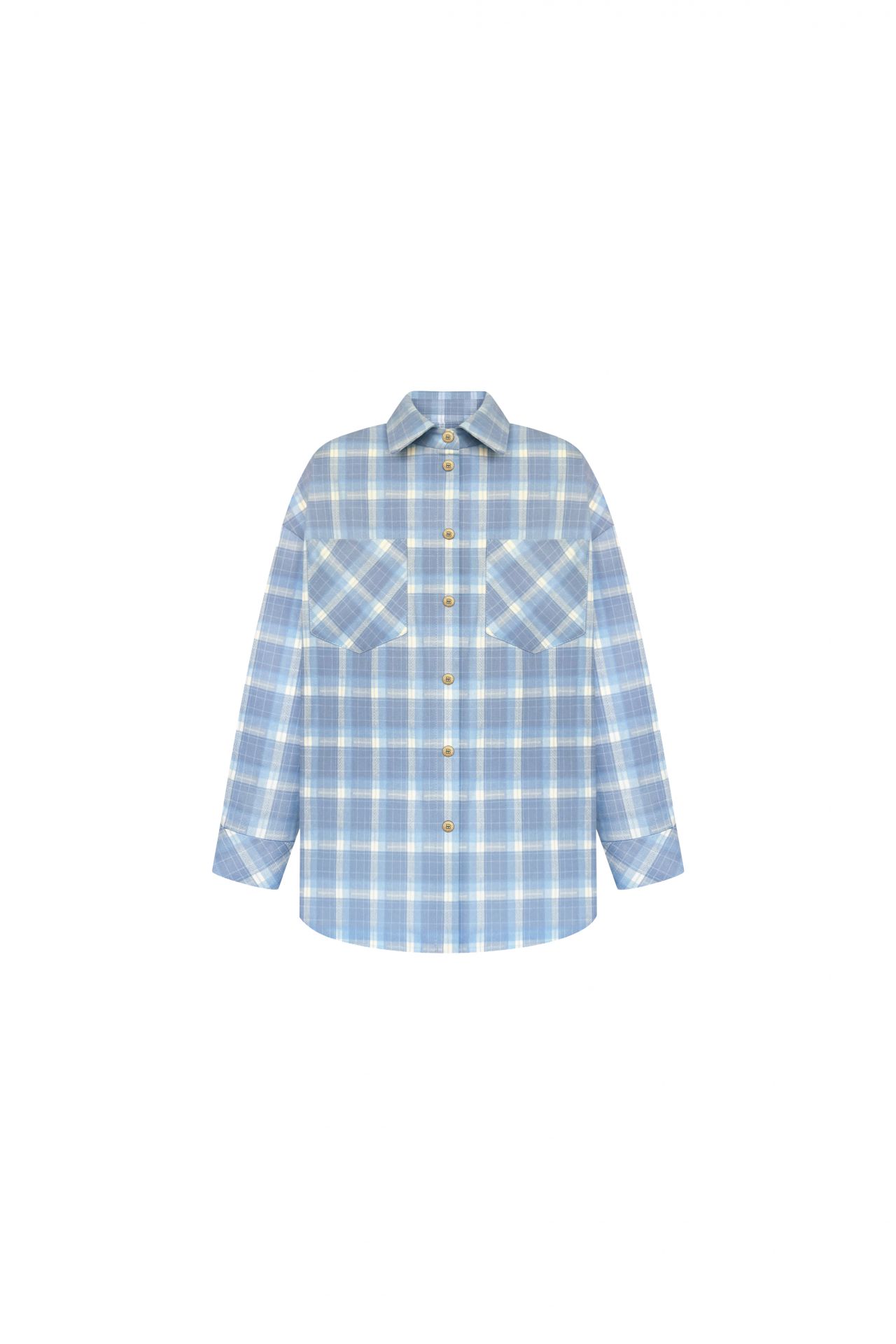 Сорочка байка oversize блакитна