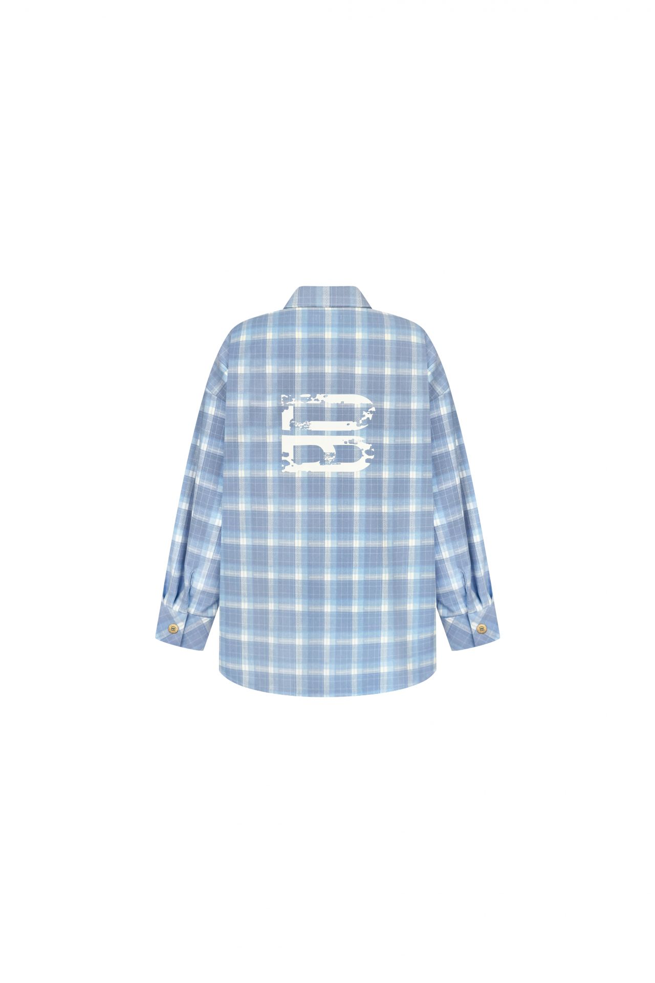 Сорочка байка oversize блакитна