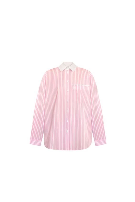 Сорочка з комірцем рожева