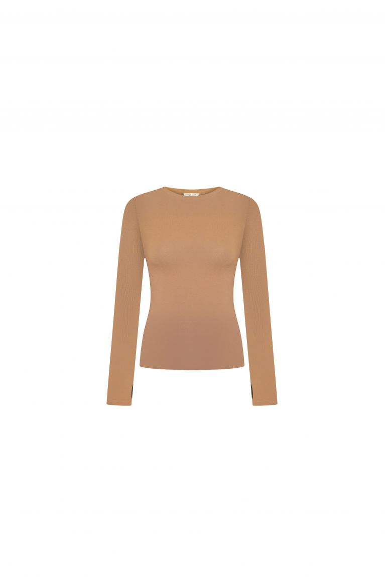 Лонгслів-рукавичка кемел