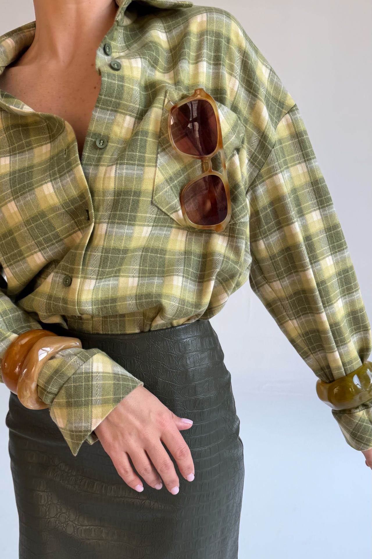 Сорочка OPEN SHIRT зелена